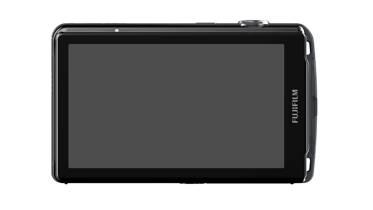 Fujifilm FinePix Z700 digital camera with touch screen interface (rear view)