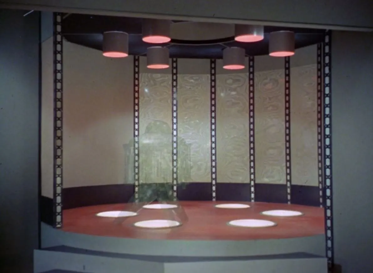 The transporter beaming a space probe aboard