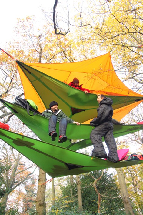 Multiple "floors" can also be purchased at extra cost that allow a kind of multi-story camping setup