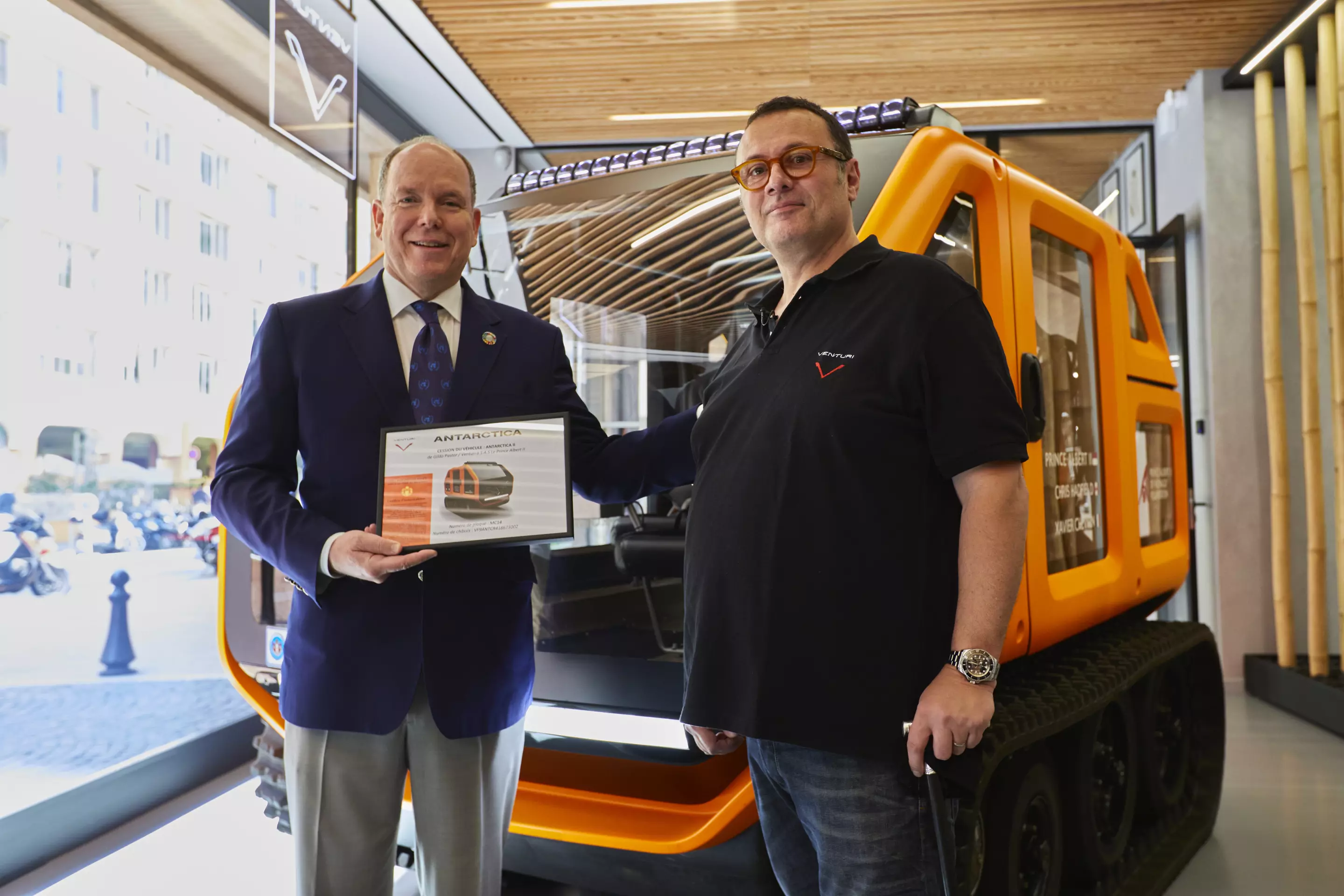 As it moved forward with the third Antarctica, Venturi gave the second to Prince Albert, who piloted the vehicle during the Canadian testing in 2019