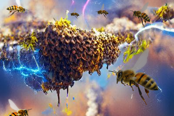 A new study finds that swarming honeybees can generate enough static electricity to change the atmospheric electric field