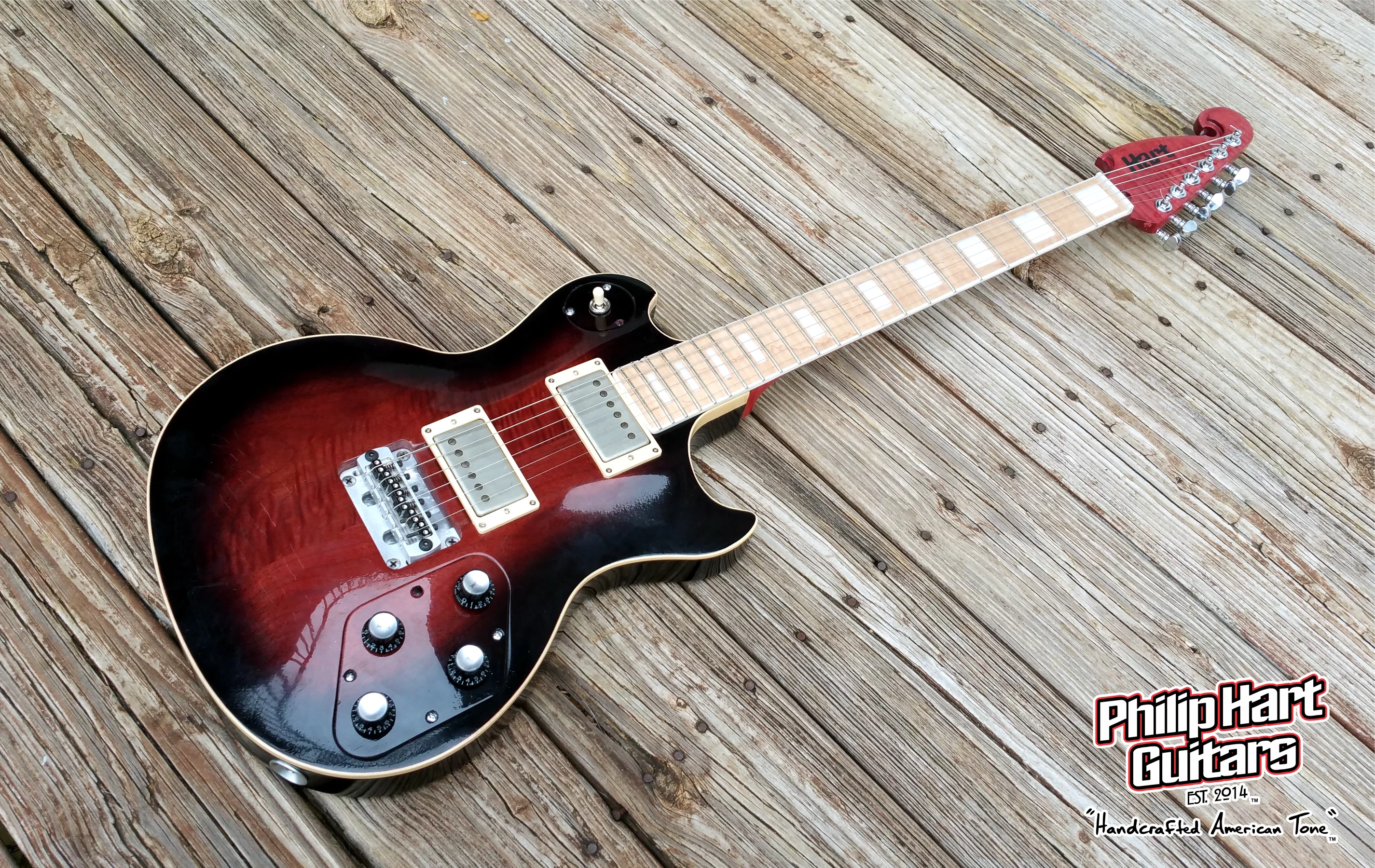 Currently, the Genesis prototype pictured here is the only Philip Hart Guitars instrument to sport the patented bolt-through neck design