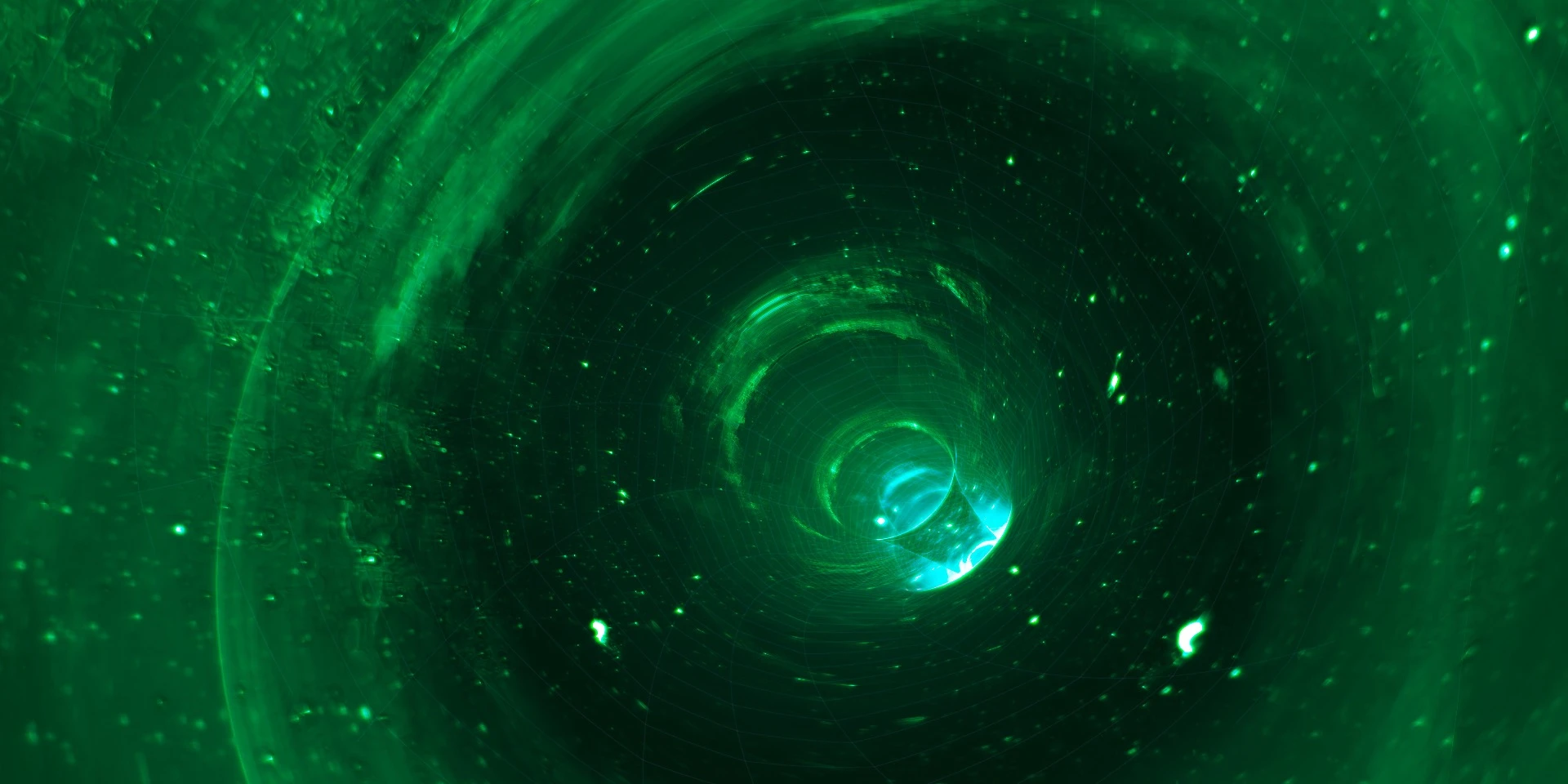 An artist's impression of a wormhole burrowing through time and space