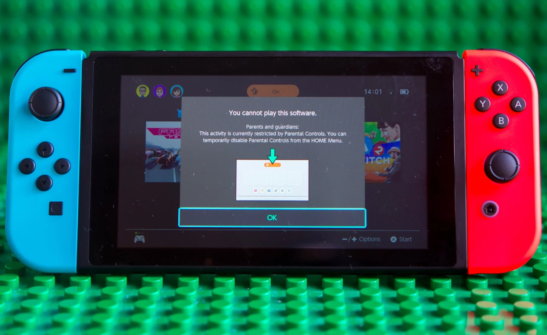 With parental controls activated on the Nintendo Switch certain activities can be blocked