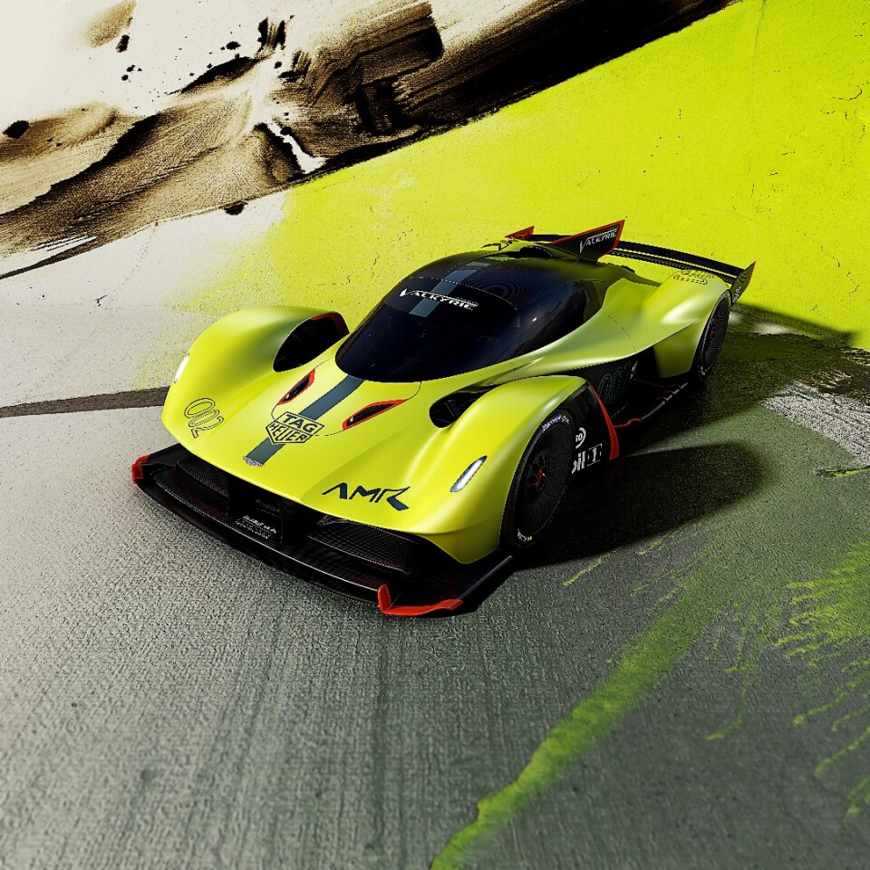 Artist's renderings show the Aston Martin Valkyrie AMR Pro in action on the track