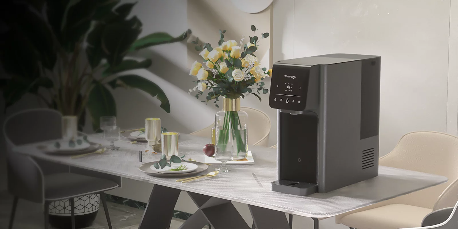 The Waterdrop A1 can instantly dispense cold water or heat it up to the perfect preset temperatures for tea or coffee