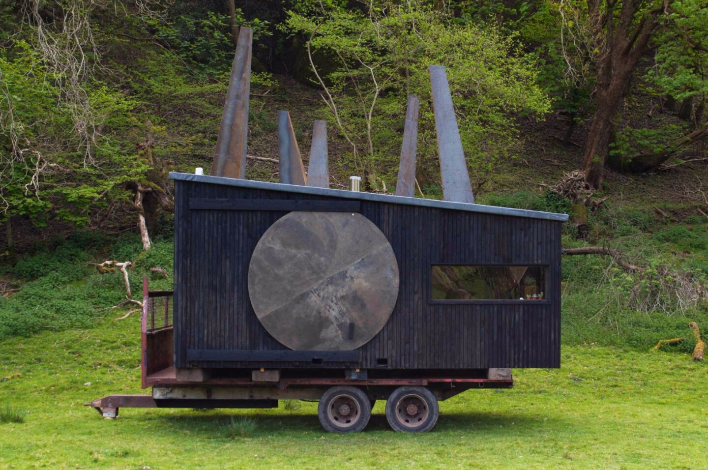 The Animated Forest cabin created by Francis & Arnett architects is a 15 sq m (161.5 sq ft) tiny house on wheels