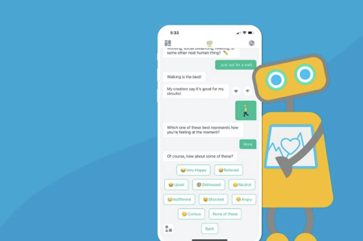 Woebot made a name for itself as a well-considered and well-designed therapy app