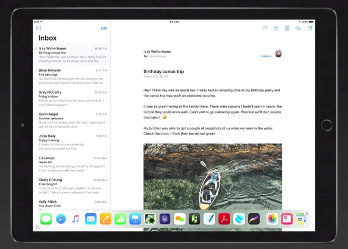 The addition of a Mac-style dock is an iPad exclusive