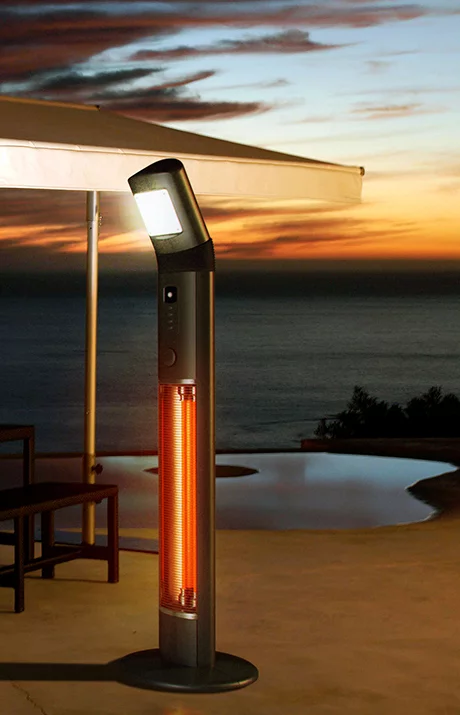 Zeus heater features a low energy light