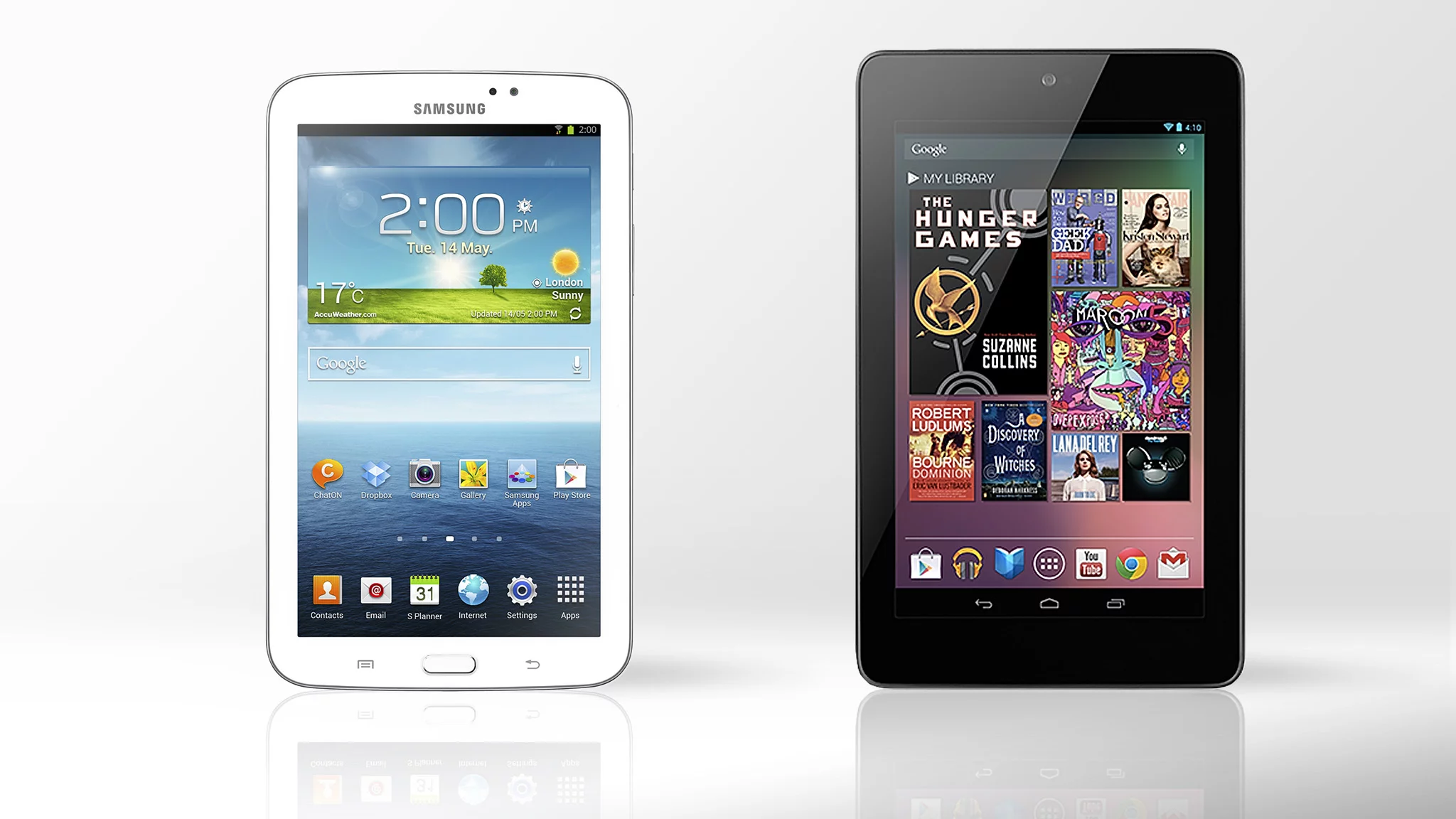 Gizmag compares the specs (and other features) of the Samsung Galaxy Tab 3 and Nexus 7