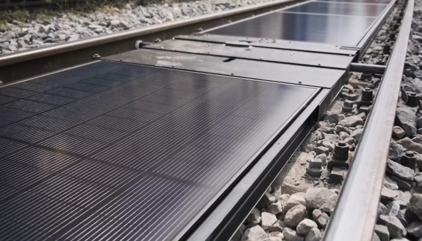 The self-contained panels can be connected to the grid, used to power local infrastructure or routed to "the traction energy network that powers locomotives"