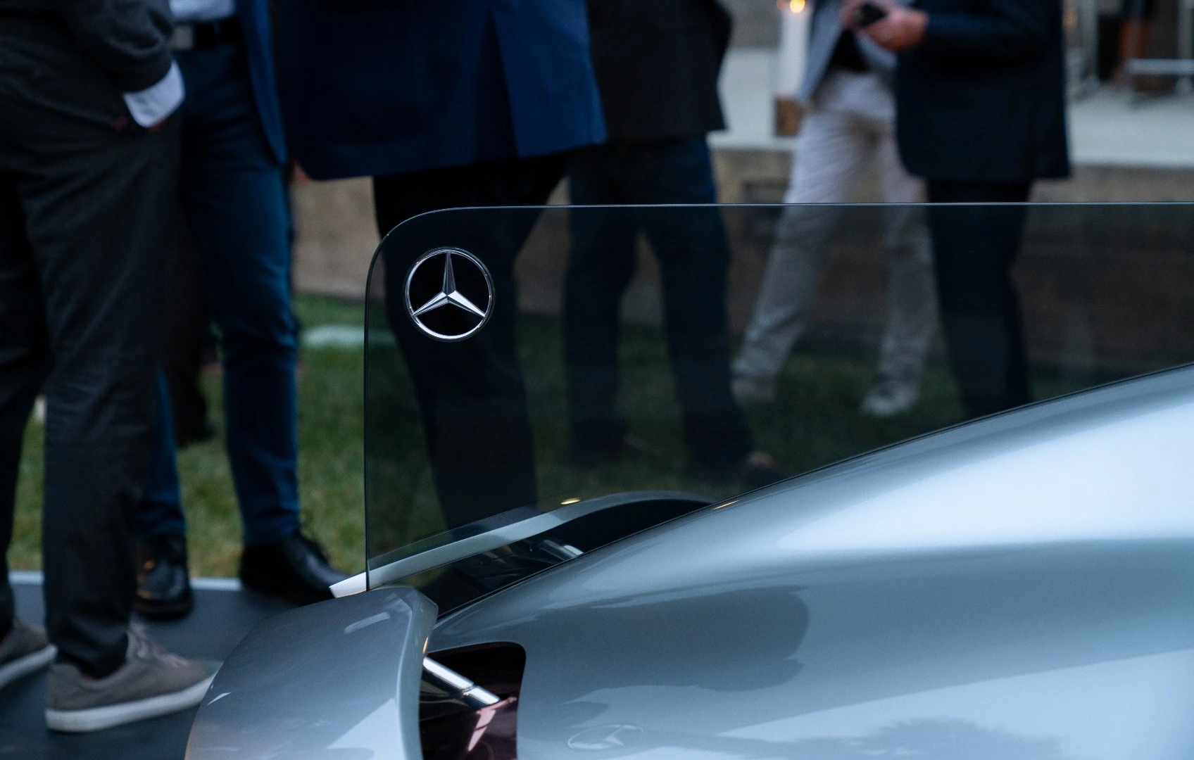 The body structure of the Vision EQ Silver Arrow concept is made from carbon fiber