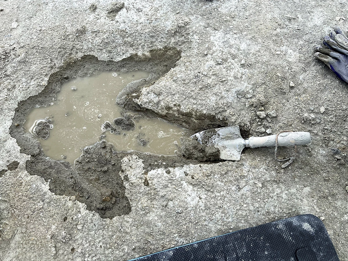 A single massive excavated footprint