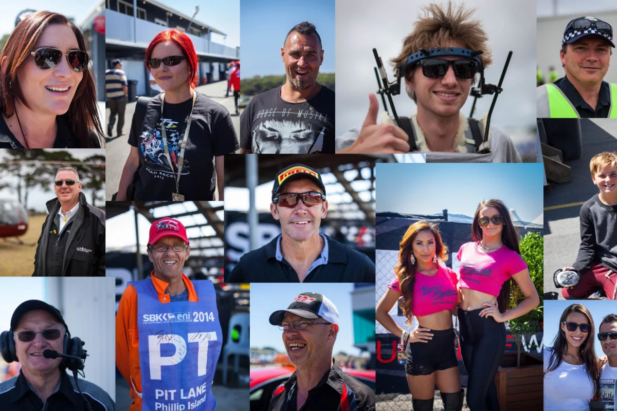Some of the hundreds of behind-the-scenes faces that contribute to a successful World Superbikes round at Phillip Island