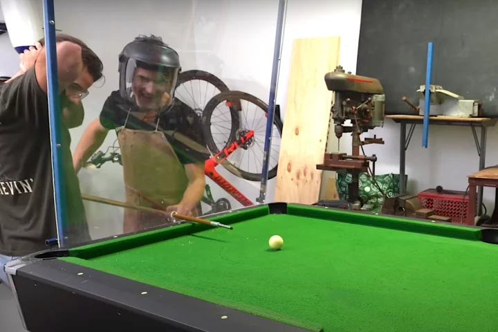 The game's a bit different when you're playing with an explosive cue