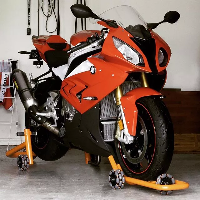 Maneuvering parked bikes around the garage just got a whole lot easier