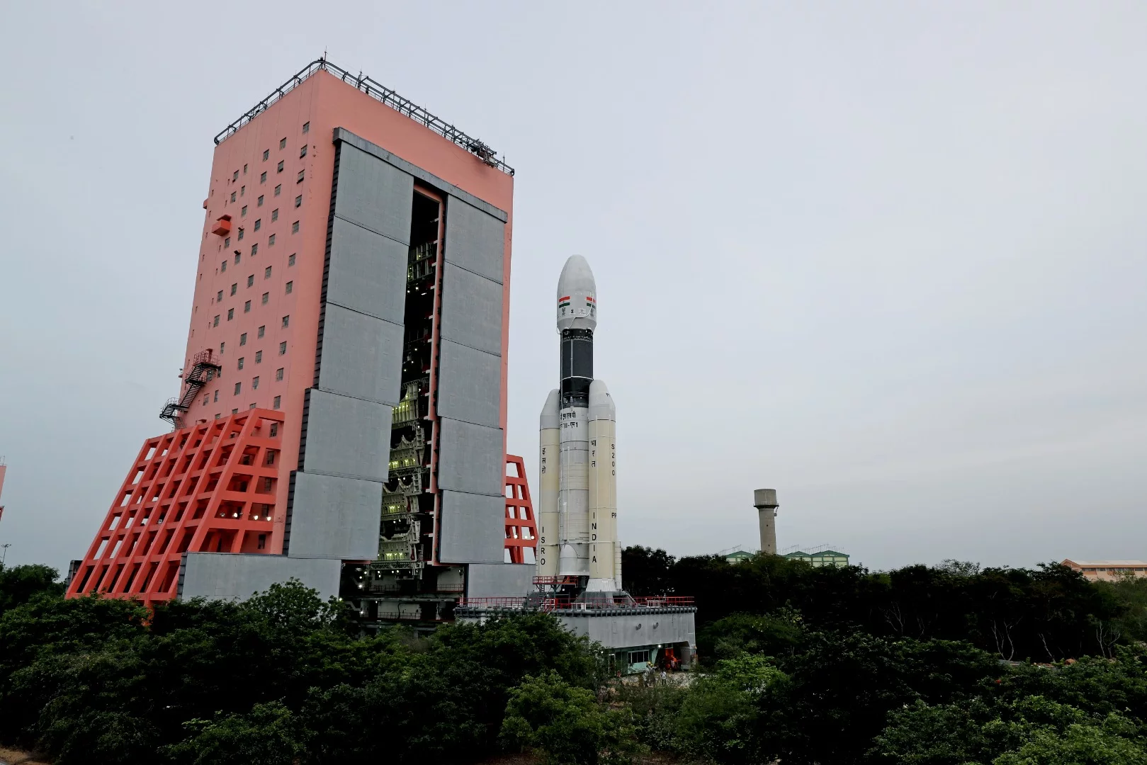 Chandrayaan-2 leaving the vehicle assembly building