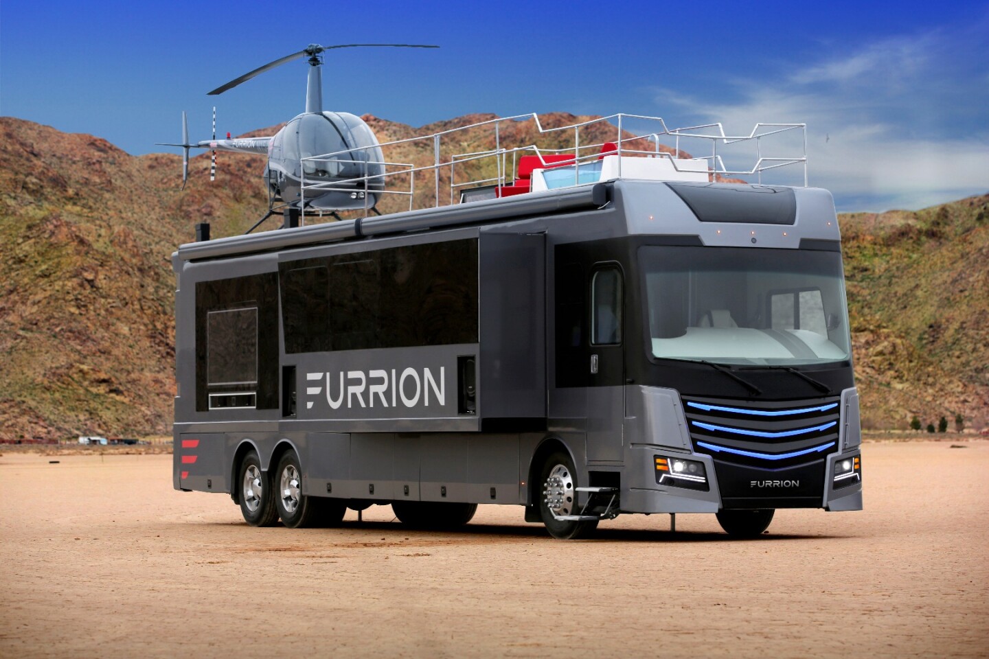 Helipads, hot tubs and highdef TVs Furrion concept glampers get