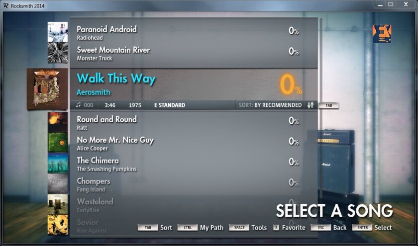 Rocksmith comes with over 50 rock songs to choose from