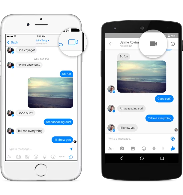 Facebook has announced free video calls for its Messenger mobile app