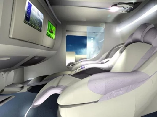 The real beauty of the configuration is that all passengers would be given the comfort of seat-beds with more space than ever before (Credit: Mario Martinez Celis)