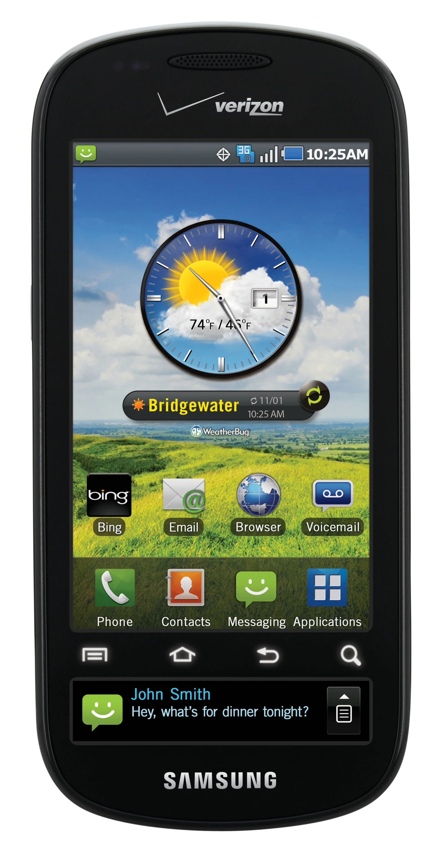 The Continuum's unique 1.8-inch super AMOLED ticker display sits beneath the 3.4-inch main multi-touch screen and feeds the user news, weather, sport as well as incoming message alerts