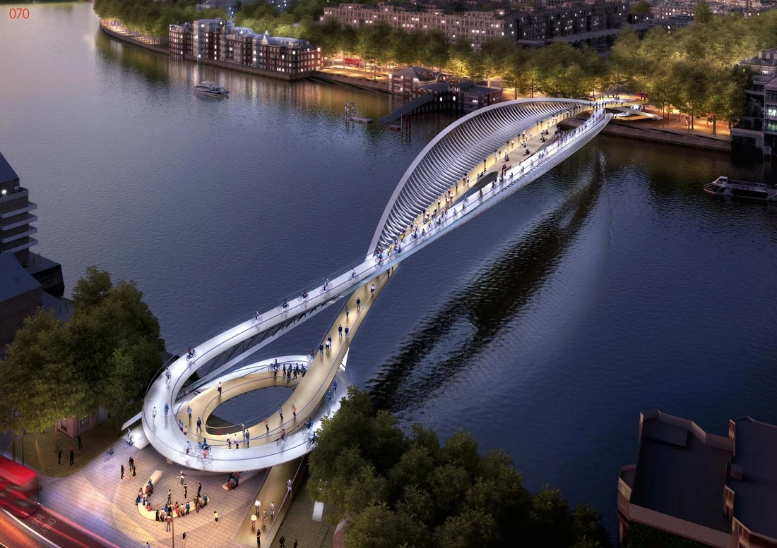 A curving and intertwined design (Image: NEP Bridge Competition)
