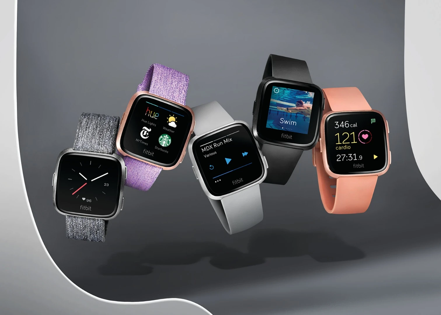 The Fitbit Versa comes with a choice of finishes and straps
