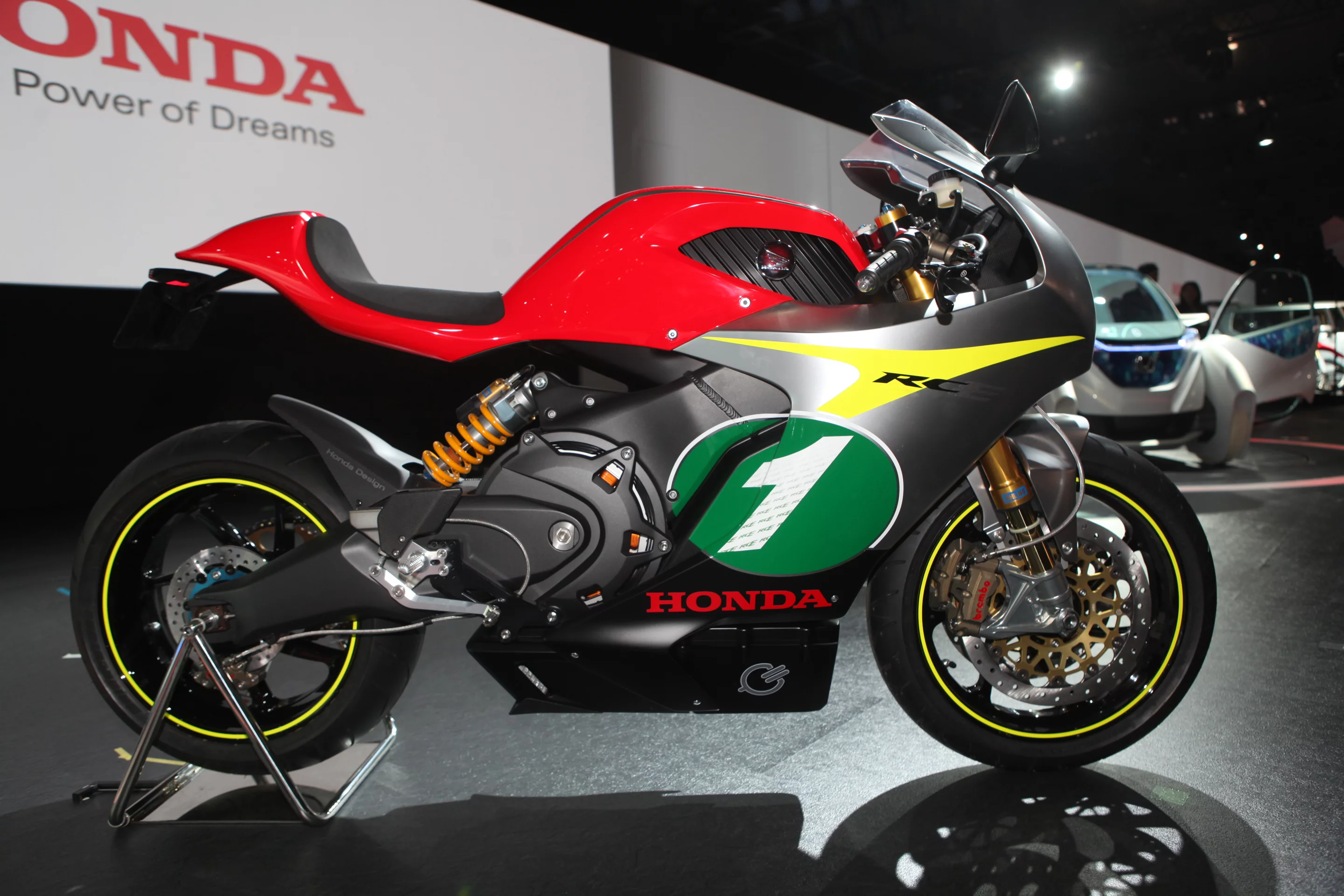 The Honda electric race bike shown at the 2011 Tokyo Motor Show