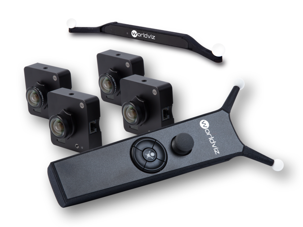 WorldViz's current large-scale VR tracking setup: bring your own headset