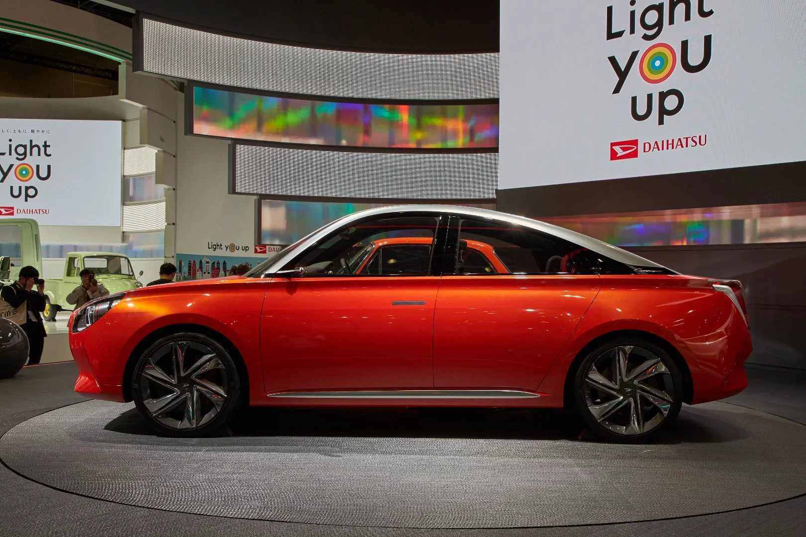 Daihatsu says the DN Compagno is powered by a 1.0-liter turbo engine or option of 1.2-liter hybrid powertrain