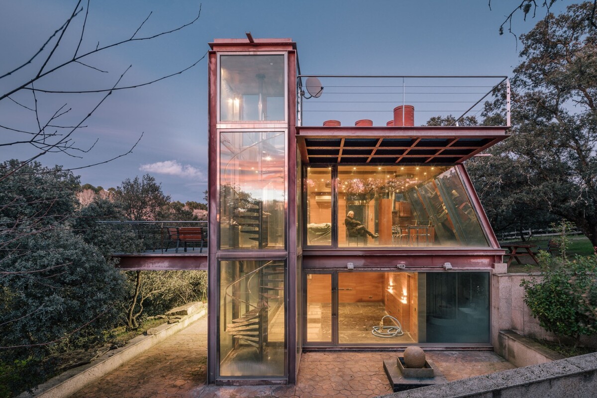 The Hidden Pavilion is located in a forest northwest of Madrid, Spain