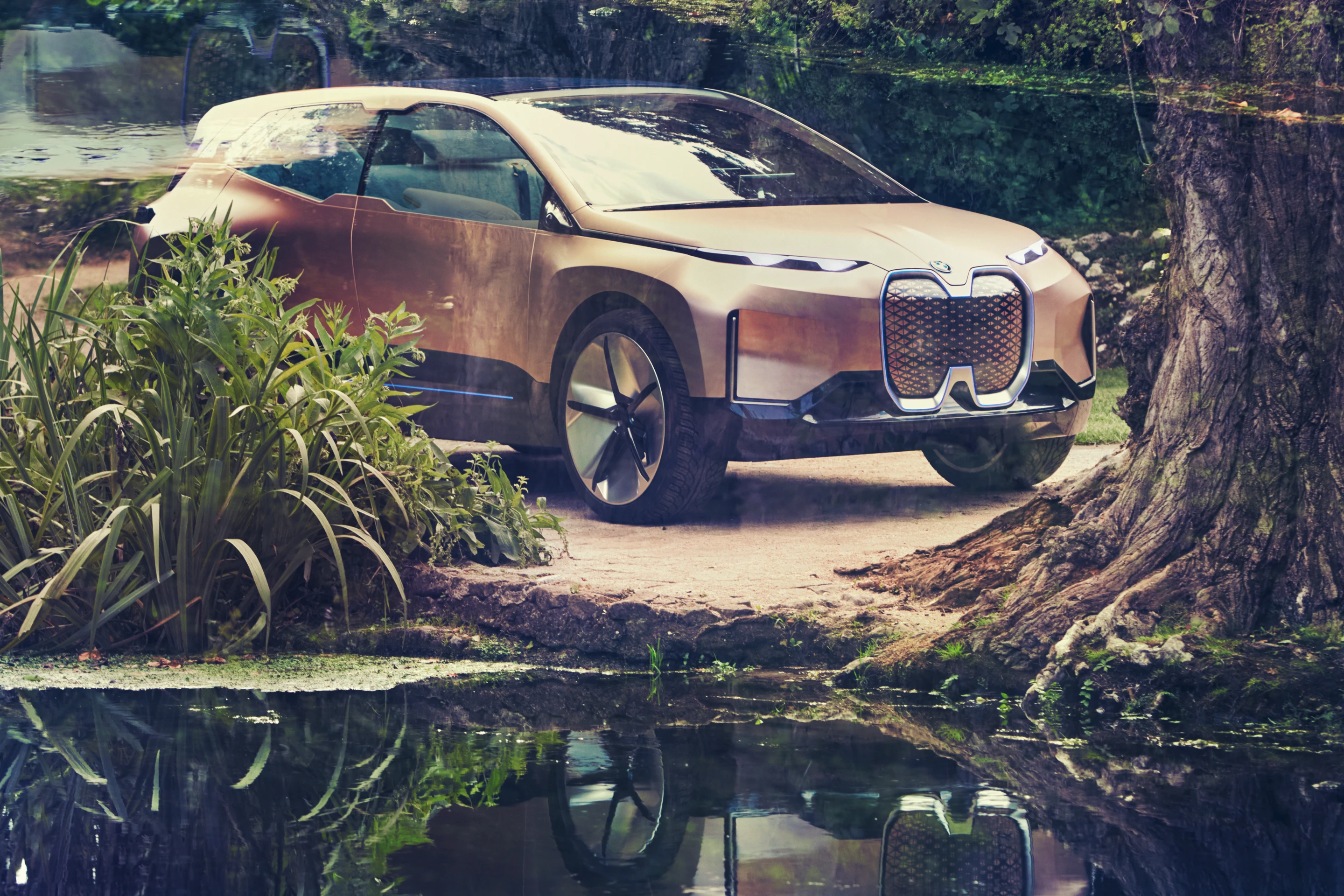 The Vision iNext shares a few styling cues with the i Vision Dynamics coupe concept debuted last year
