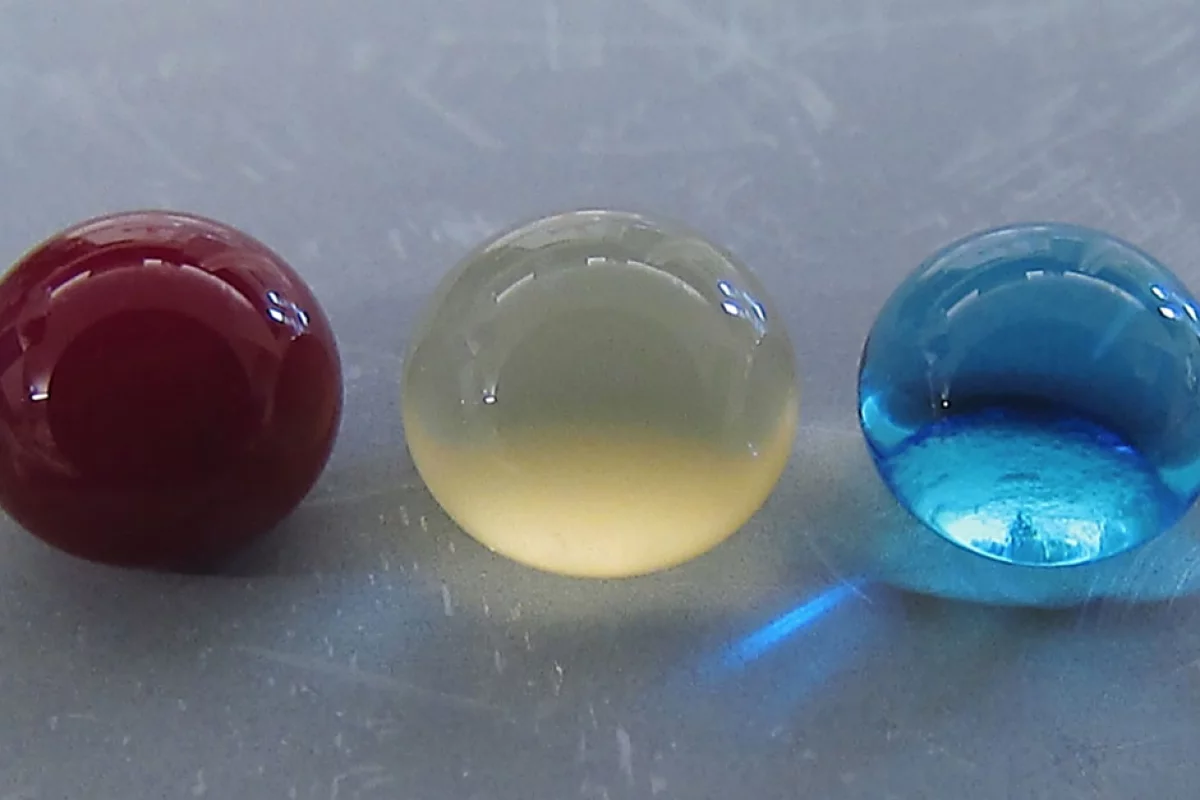 Drops of blood, plasma and water bead up when placed on the superhemophobic titanium