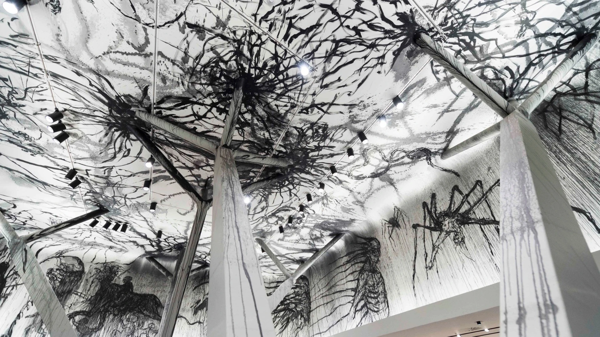 The ceiling of the Rømerhus atrium