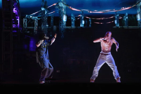 The projected Tupac even performed a song alongside his old friend, Snoop Dogg, before disappearing in a burst of light