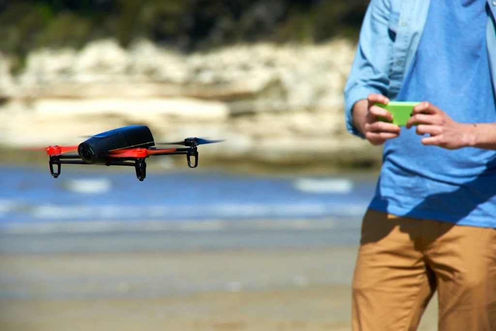 As with the AR.Drone, it also features a vertical camera for seeing what's right underneath it, and an ultrasound sensor for detecting the proximity of the ground when taking off and landing