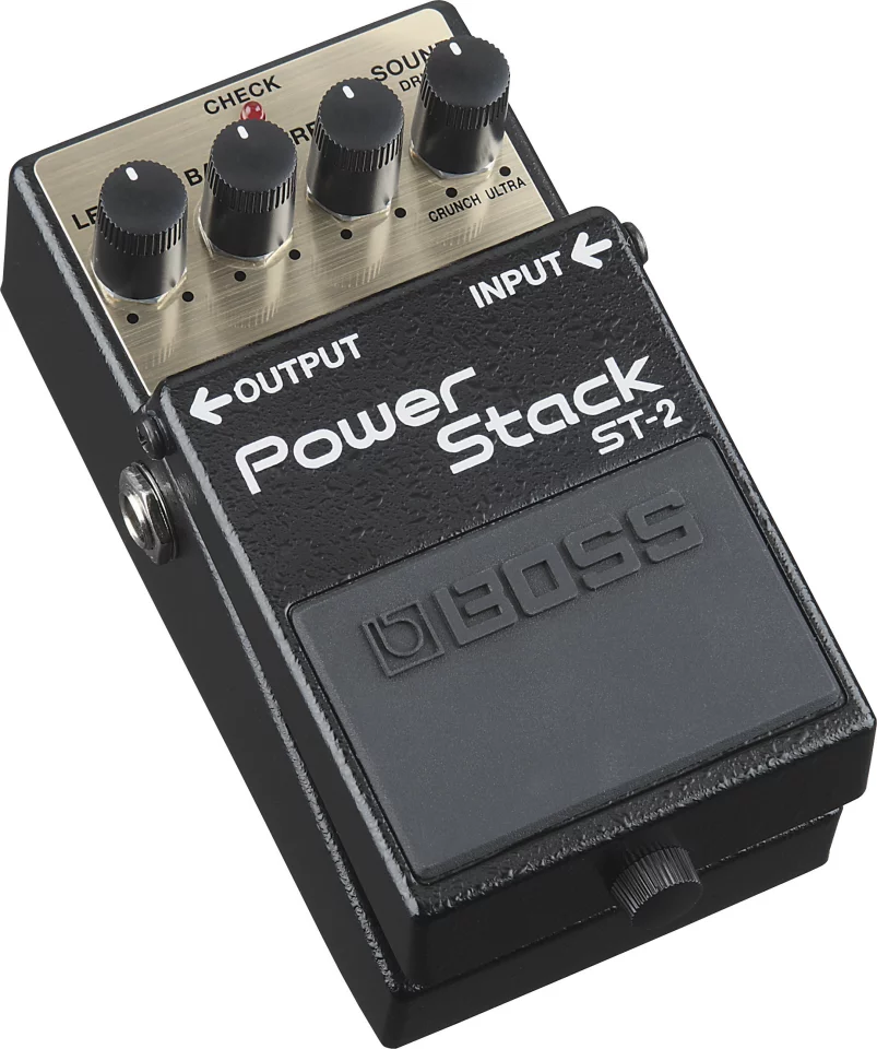 The BOSS ST-2 Power Stack gives players the sound and feel of playing through a large, cranked-up, stack-style tube amplifier