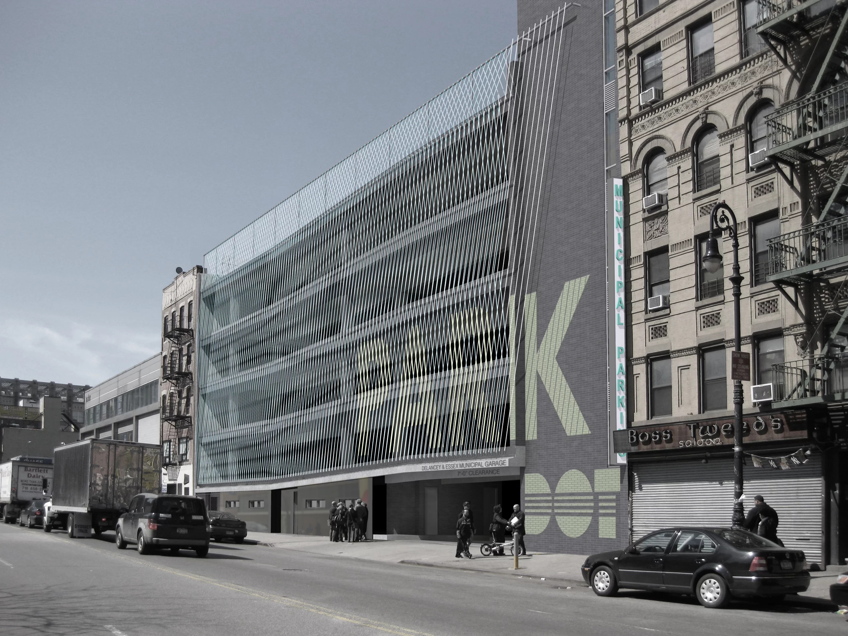 Delancey + Essex Municipal Parking Garage by Michielli + Wyetzner Architects, Project Merit Award Winner (image: Michielli + Wyetzner Architects)