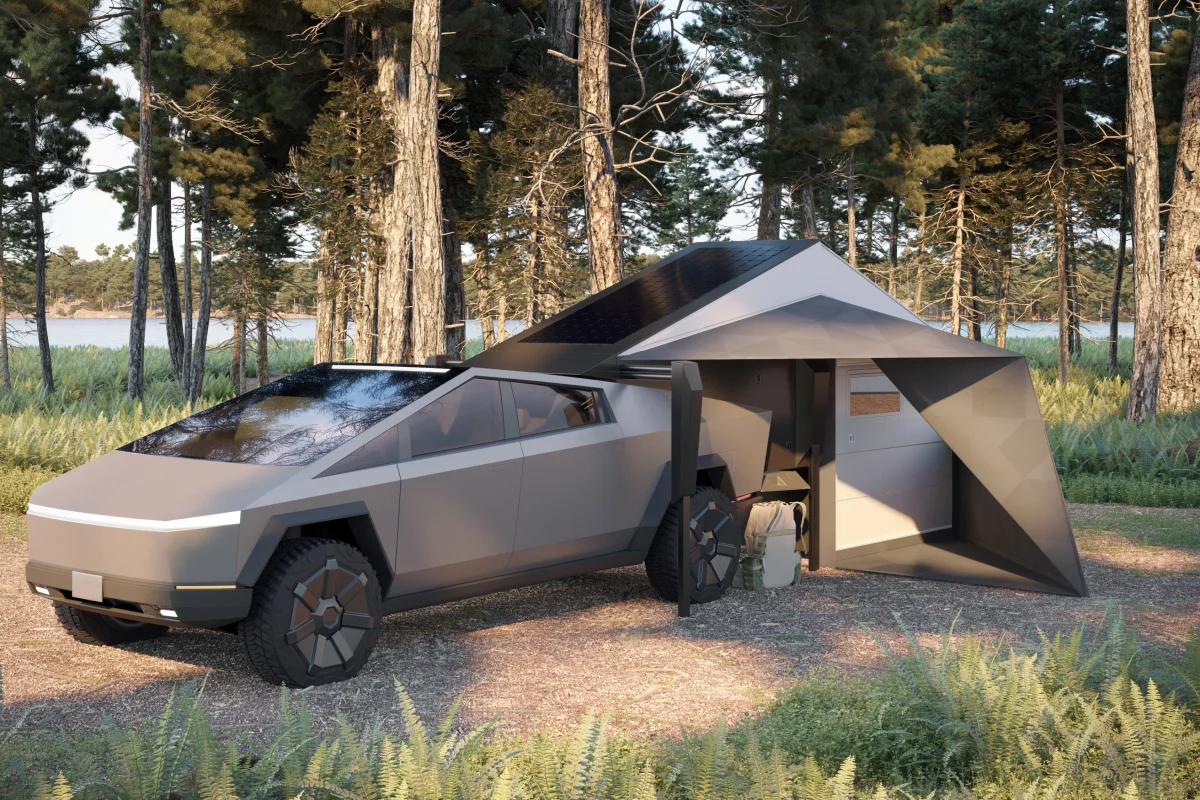 The Form camper is the first universal pickup camper we've seen in the Cybertruck era