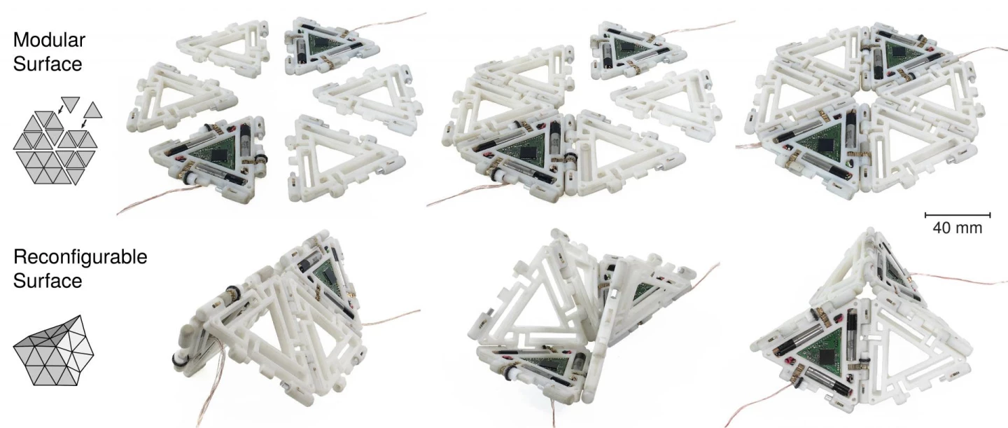 Multiple Mori's can be snapped together to form folding machines of different shapes and sizes