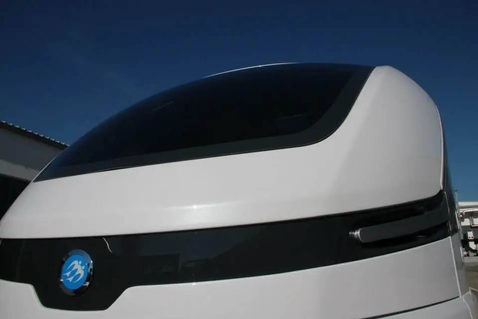 The Caravisio uses V-shaped beds inside to allow for its more sculpted exterior