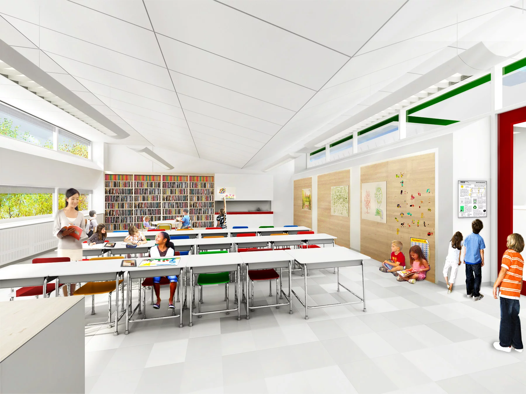 A classroom interior (Image © SOM)