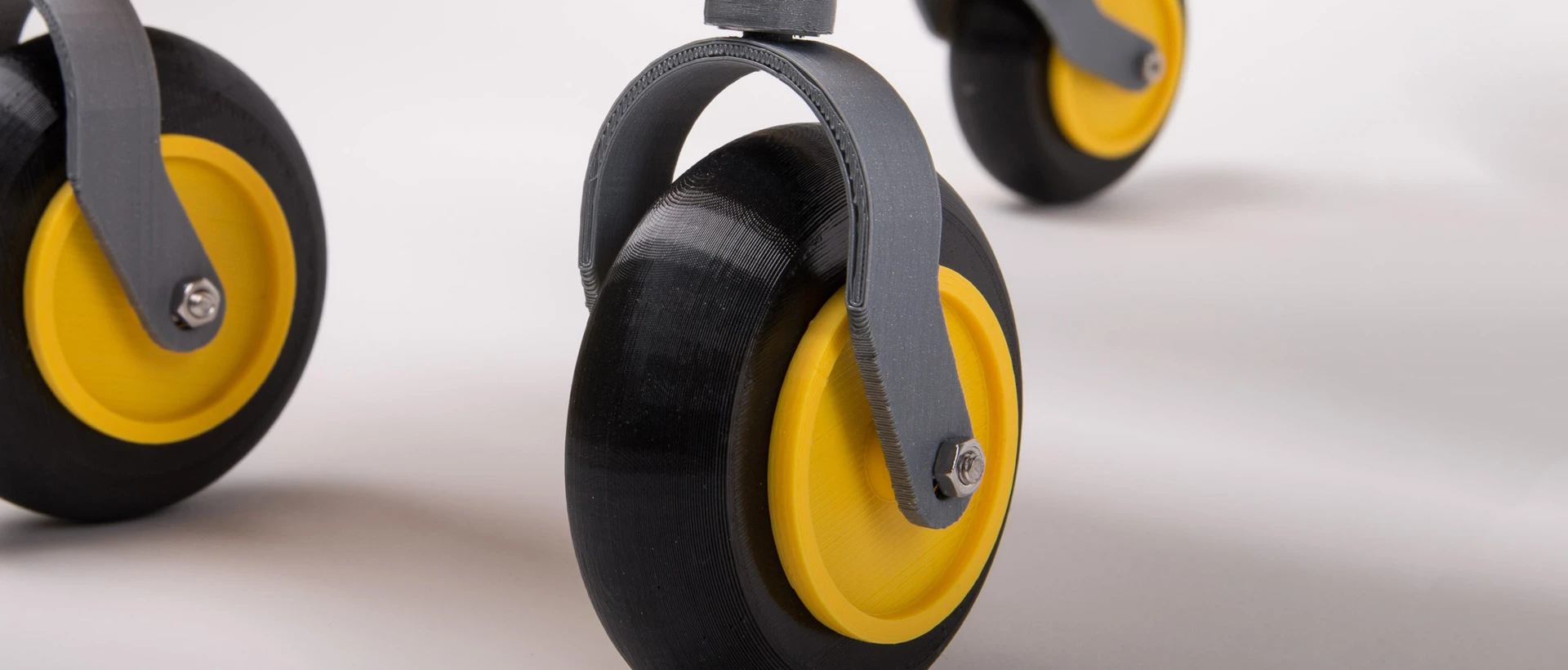 Even the wheelsof the multifucntional walker prototype were 3D-printed using Flex filament