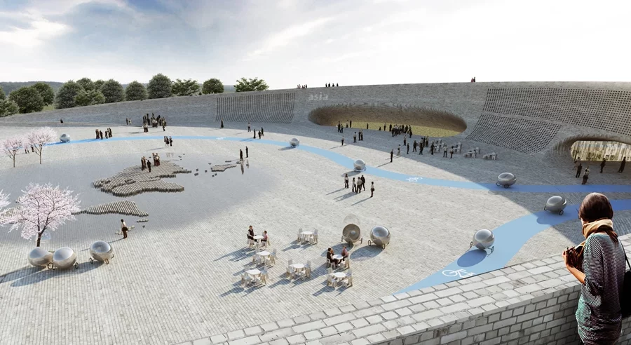 Zootopia features three areas based on Asia, Africa and America that are all accessible from a central building (Image: Big Architects)