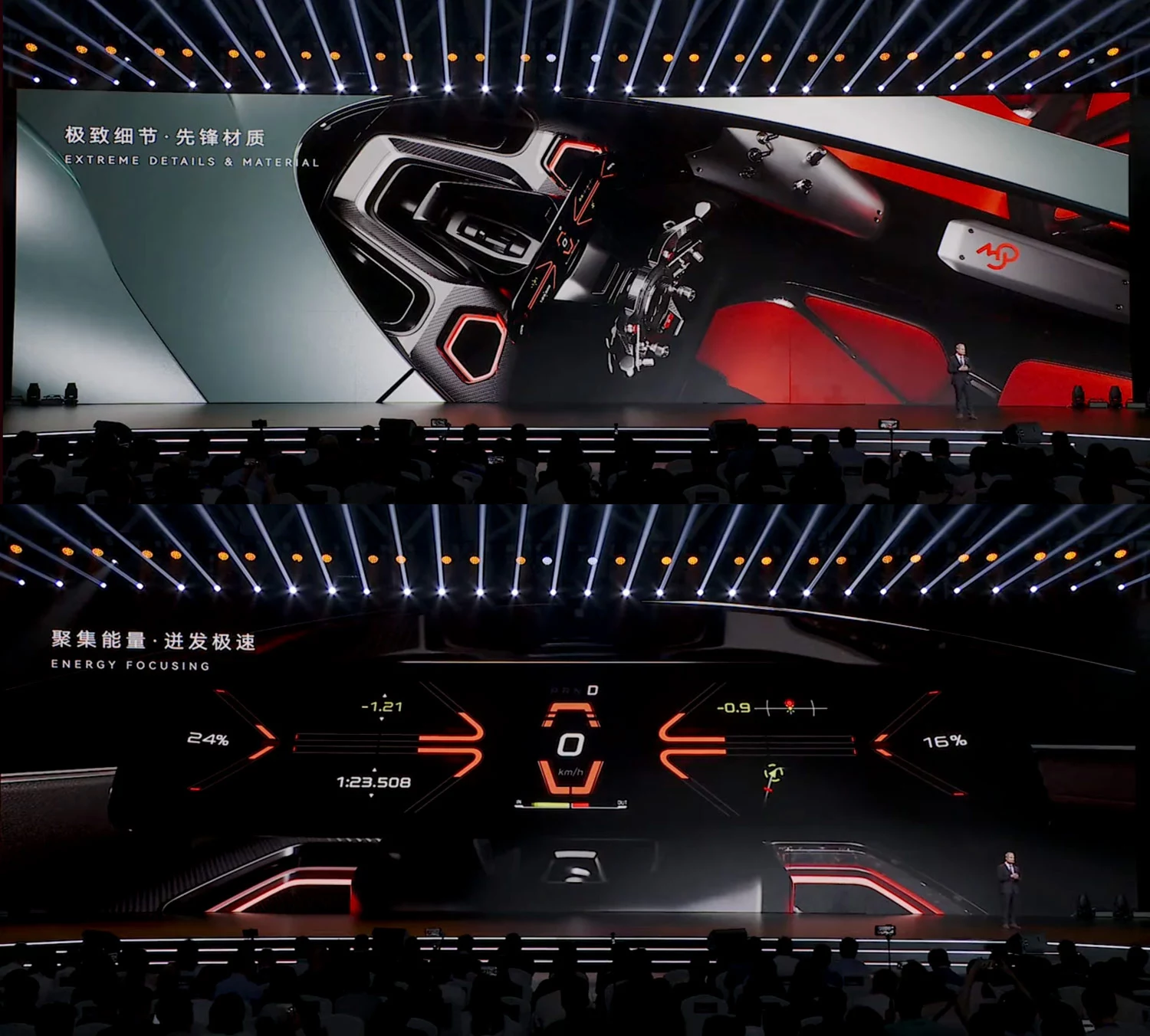 The steering wheel and cockpit of the Bao 9 supercar look to be part Formula-1 and part video game, which is no doubt part of the storyline