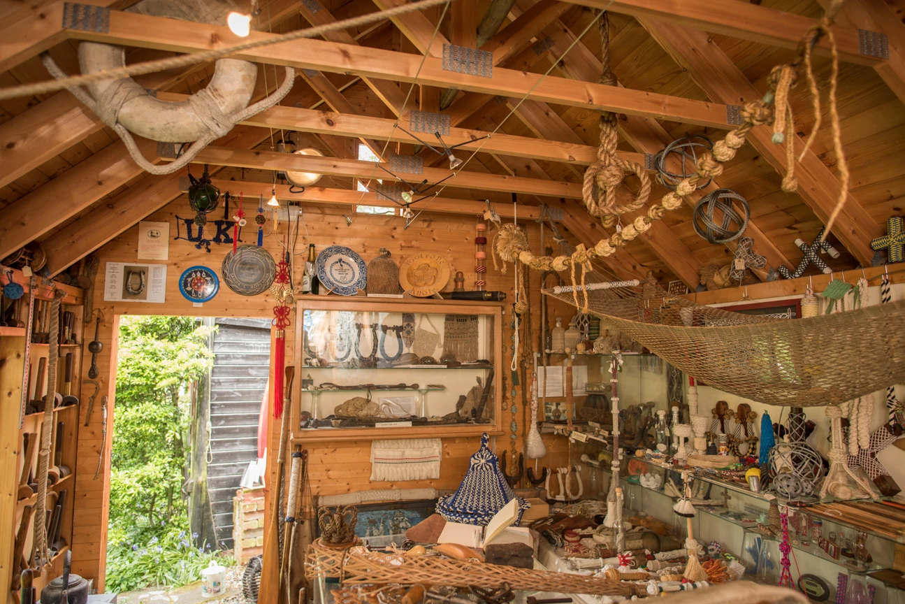 The interior of the Museum of Knots & Sailors' Ropework