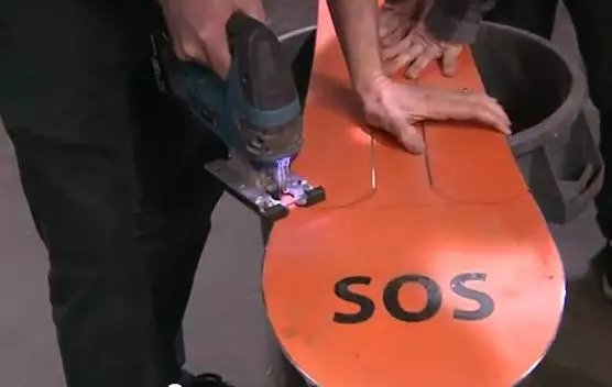 The board's bright bottom doubles as a rescue signal