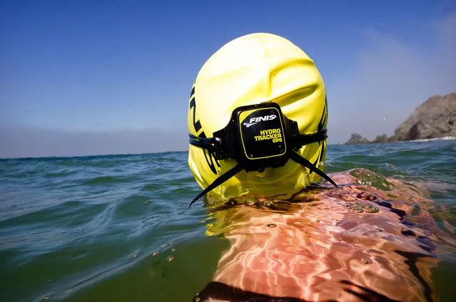 The FINIS Hydro Tracker GPS device allows open water swimmers to map their swims and record performance data
